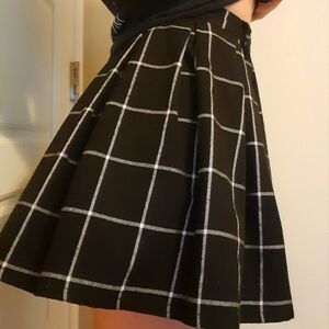 Pleated plaid skirt